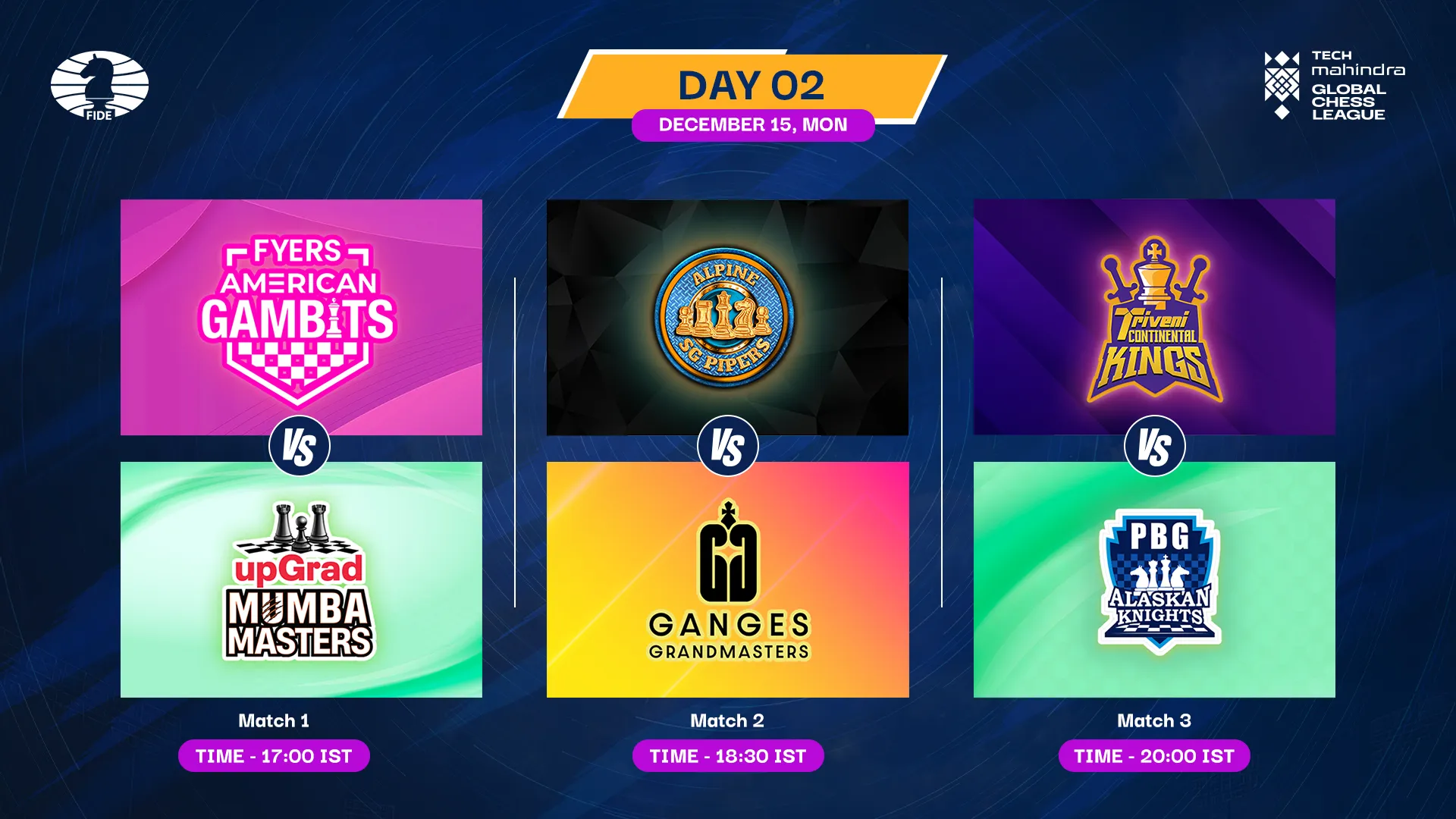 Global Chess League Season 3 | Day 2 Preview: Three Blockbuster Encounters Await